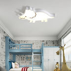 Lumendat Contemporary Creative Kids Cartoon Rhino Iron Acrylic LED Flush Mount Ceiling Light For Bedroom Lumendat