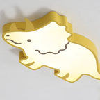 Lumendat Contemporary Creative Kids Cartoon Rhino Iron Acrylic LED Flush Mount Ceiling Light For Bedroom Lumendat