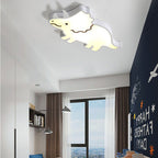 Lumendat Contemporary Creative Kids Cartoon Rhino Iron Acrylic LED Flush Mount Ceiling Light For Bedroom Lumendat