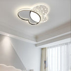 Contemporary Creative Butterfly Metal Acrylic LED Flush Mount Ceiling Light For Bedroom