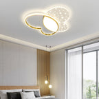 Contemporary Creative Butterfly Metal Acrylic LED Flush Mount Ceiling Light For Bedroom