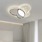 Contemporary Creative Butterfly Metal Acrylic LED Flush Mount Ceiling Light For Bedroom