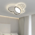 Contemporary Creative Butterfly Metal Acrylic LED Flush Mount Ceiling Light For Bedroom