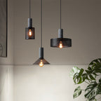 Contemporary Industrial Cylinder Metal Cement 1-light Pendant Light for Living Room BulbSquare