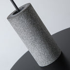 Contemporary Industrial Cylinder Metal Cement 1-light Pendant Light for Living Room BulbSquare