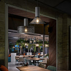 Contemporary Industrial Cylinder Metal Cement 1-light Pendant Light for Living Room BulbSquare