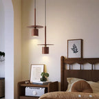 Traditional Chinese Cylinder Iron LED Pendant Light For Bedroom