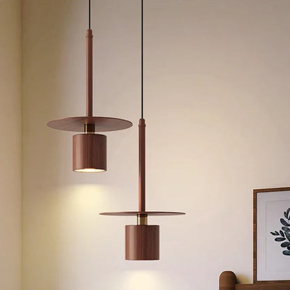Traditional Chinese Cylinder Iron LED Pendant Light For Bedroom