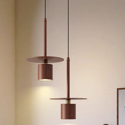 Traditional Chinese Cylinder Iron LED Pendant Light For Bedroom