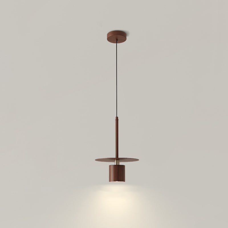 Traditional Chinese Cylinder Iron LED Pendant Light For Bedroom