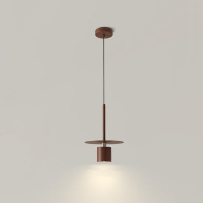 Traditional Chinese Cylinder Iron LED Pendant Light For Bedroom