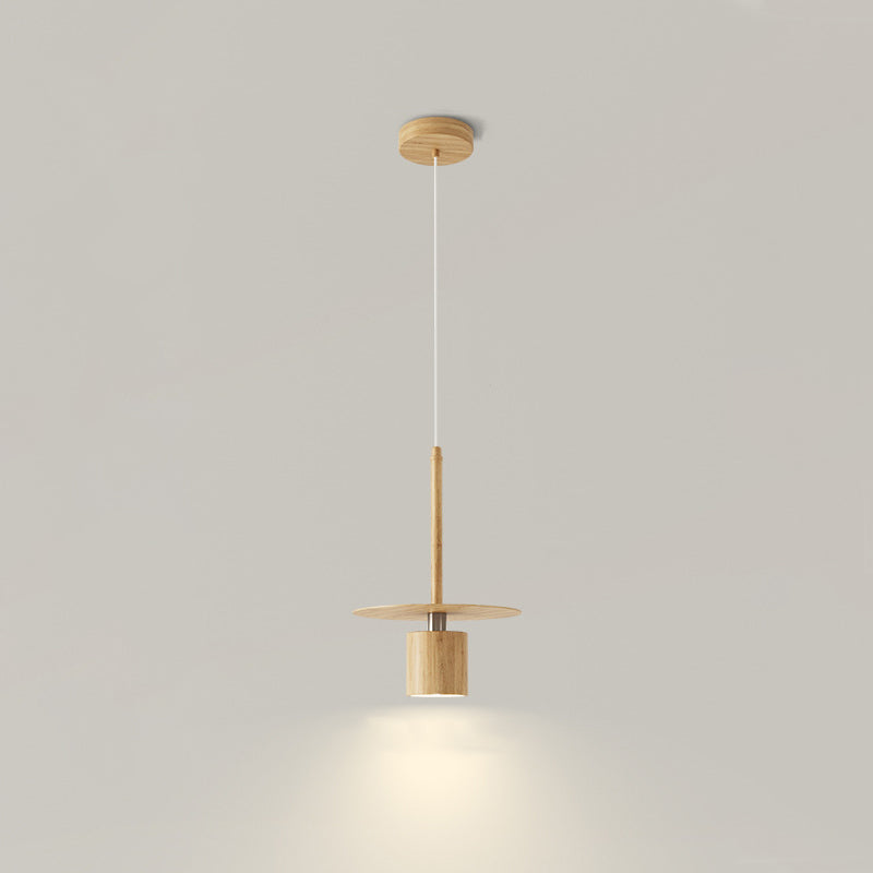 Traditional Chinese Cylinder Iron LED Pendant Light For Bedroom