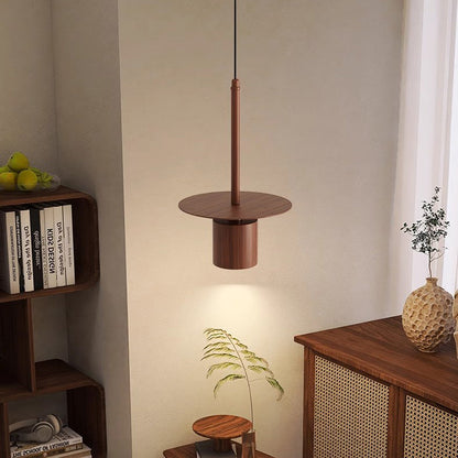 Traditional Chinese Cylinder Iron LED Pendant Light For Bedroom
