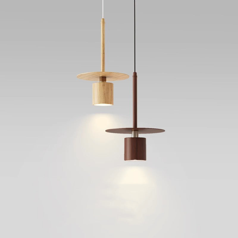 Traditional Chinese Cylinder Iron LED Pendant Light For Bedroom