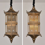 Traditional Chinese Palace Metal 1-light Pendant Light for Hallway