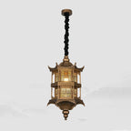 Traditional Chinese Palace Metal 1-light Pendant Light for Hallway