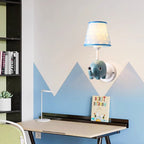 Lumendat Contemporary Creative Kids Cartoon Frustum Cone Iron Resin Fabric 1-Light Wall Sconce Lamp For Bedroom Lumendat