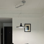 Modern Simplicity Flying Saucer Round Aluminum Acrylic LED Pendant Light For Living Room