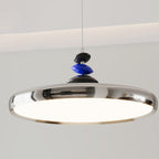 Modern Simplicity Flying Saucer Round Aluminum Acrylic LED Pendant Light For Living Room