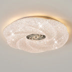 Modern Luxury Round Iron Crystal LED Flush Mount Ceiling Light for Bedroom