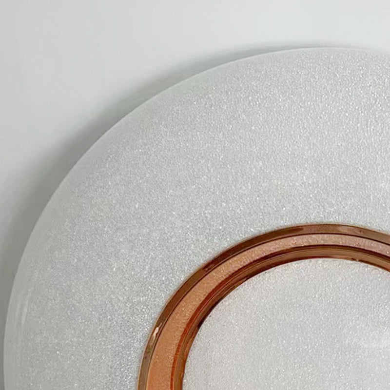 Modern Luxury Round Iron Crystal LED Flush Mount Ceiling Light for Bedroom