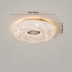 Modern Luxury Round Iron Crystal LED Flush Mount Ceiling Light for Bedroom