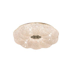 Modern Luxury Round Iron Crystal LED Flush Mount Ceiling Light for Bedroom