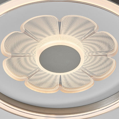 Modern Simplicity Round Iron Aluminum Acrylic Leather LED Flush Mount Ceiling Light For Bedroom