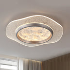 Modern Luxury Flower Iron Aluminum Acrylic LED Flush Mount Ceiling Light For Bedroom
