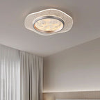 Modern Luxury Flower Iron Aluminum Acrylic LED Flush Mount Ceiling Light For Bedroom