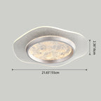 Modern Luxury Flower Iron Aluminum Acrylic LED Flush Mount Ceiling Light For Bedroom