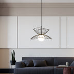 Contemporary Creative Straw Hat Iron 1-Light Pendant Light For Living Room