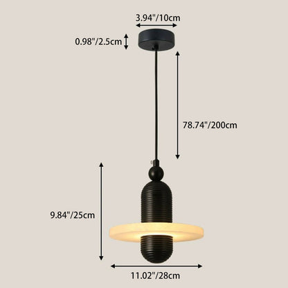 Contemporary Creative Bottle Spanish Marble Aluminum LED Pendant Light For Bedroom