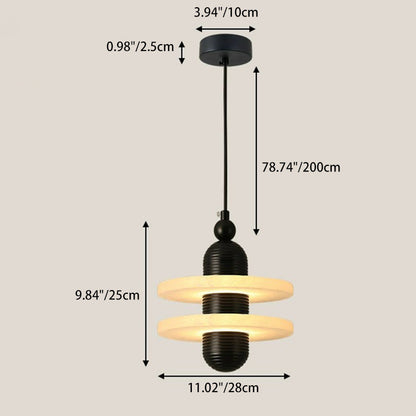 Contemporary Creative Bottle Spanish Marble Aluminum LED Pendant Light For Bedroom