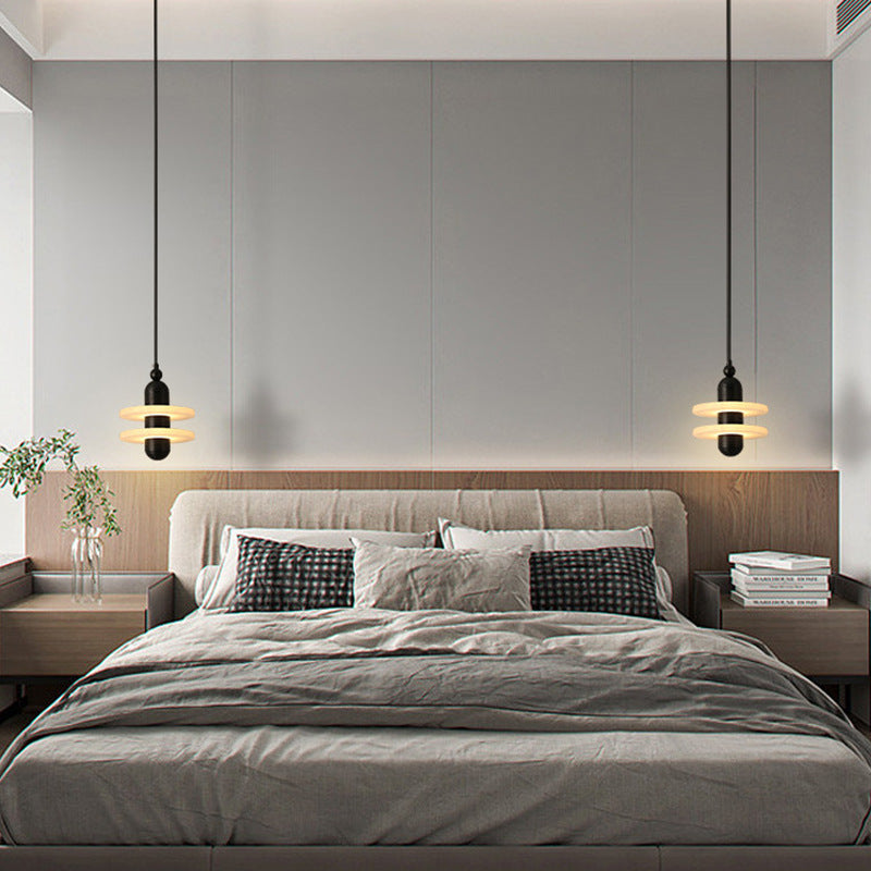 Contemporary Creative Bottle Spanish Marble Aluminum LED Pendant Light For Bedroom