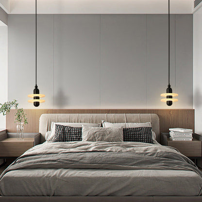 Contemporary Creative Bottle Spanish Marble Aluminum LED Pendant Light For Bedroom