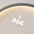Modern Luxury Moon Circular Iron Acrylic LED Flush Mount Ceiling Light For Bedroom