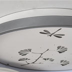 Modern Luxury Moon Circular Iron Acrylic LED Flush Mount Ceiling Light For Bedroom