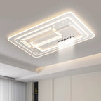 Contemporary Luxury Rectangular Iron Acrylic LED Flush Mount Ceiling Light For Living Room