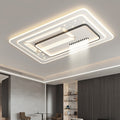 Contemporary Luxury Rectangular Iron Acrylic LED Flush Mount Ceiling Light For Living Room