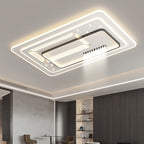 Contemporary Luxury Rectangular Iron Acrylic LED Flush Mount Ceiling Light For Living Room