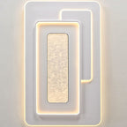Modern Luxury Rectangular Iron Acrylic LED Flush Mount Ceiling Light For Bedroom