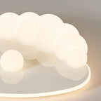 Contemporary Creative Clouds Iron PE LED Flush Mount Ceiling Light For Bedroom