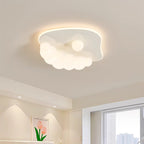 Contemporary Creative Clouds Iron PE LED Flush Mount Ceiling Light For Bedroom