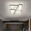 Modern Eclectic Square Aluminum Silicone LED Semi-Flush Mount Ceiling Light For Bedroom