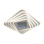 Contemporary Luxury Rhombus Iron Acrylic LED Flush Mount Ceiling Light For Bedroom