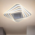 Contemporary Luxury Rhombus Iron Acrylic LED Flush Mount Ceiling Light For Bedroom