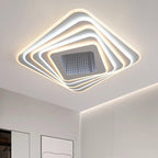 Contemporary Luxury Rhombus Iron Acrylic LED Flush Mount Ceiling Light For Bedroom