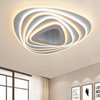 Modern Eclectic Round Iron Acrylic LED Flush Mount Ceiling Light For Bedroom