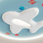 Modern Eclectic Kids Cartoon Airplane Iron Aluminum LED Flush Mount Ceiling Light for Bedroom
